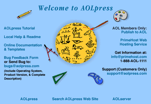 AOLpress Startup Imagemap